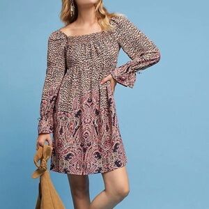 Anthropologie Milou Babydoll Peasant Dress by Maeve Size S